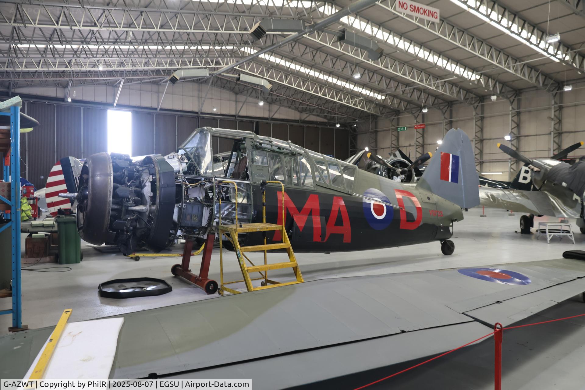 G-AZWT, 1938 Westland Lysander IIIA C/N Y1536, V9367 (V9546, OO-SOT, 2442 RCAF) 1942 Westland Lysander lllA Duxford 07.08.25 (2)