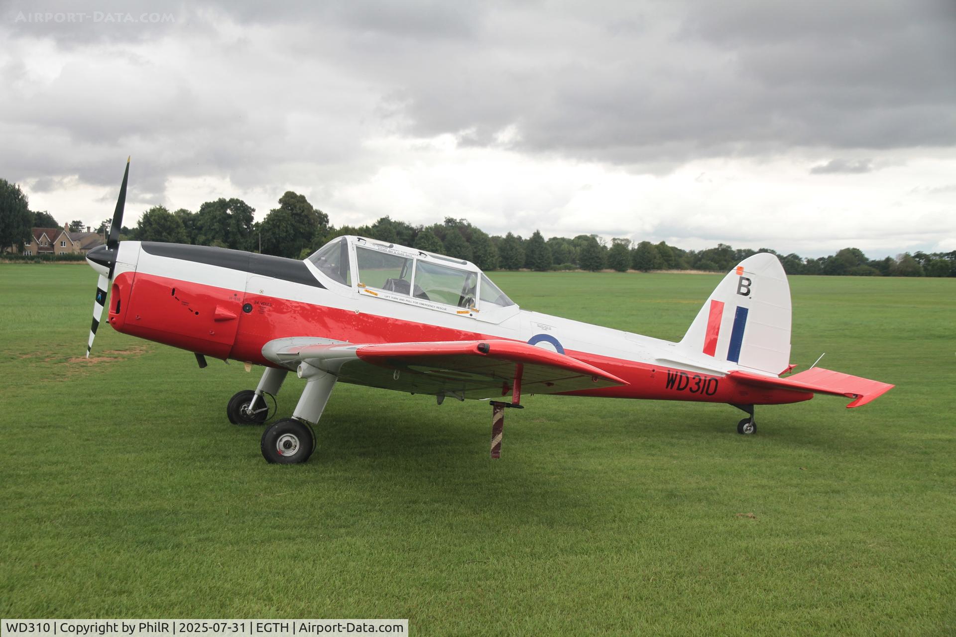 WD310, 1951 De Havilland DHC-1 Chipmunk T.10 C/N C1/0253, WD310 (G-BWUN) 1951 DHC1 Chipmunk 22 DH60 Centenary Fly In Old Warden 31.07.25