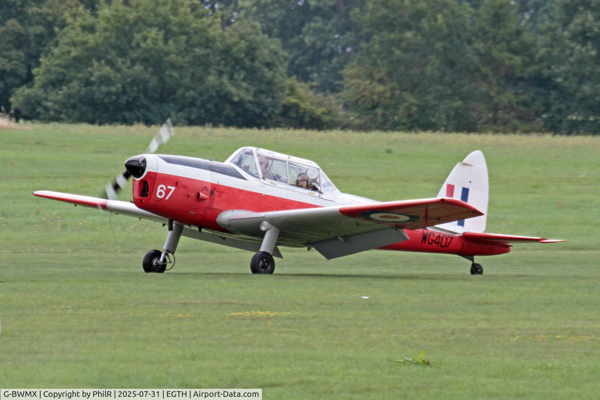 G-BWMX, 1951 De Havilland DHC-1 Chipmunk T.10 C/N C1/0481, WG407 (G-BWMX) 1952 DHC1 Chipmunk 22 DH60 Centenary Fly In Old Warden 