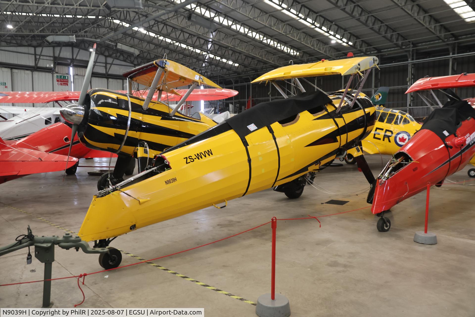 G-BWUT, 1953 De Havilland DHC-1 Chipmunk T.10 C/N C1/0918, 'ZS-WVW' (N9039H) 1941 Boeing N2S-5 Kaydet (B75N1 Duxford 07.08.25 (1)