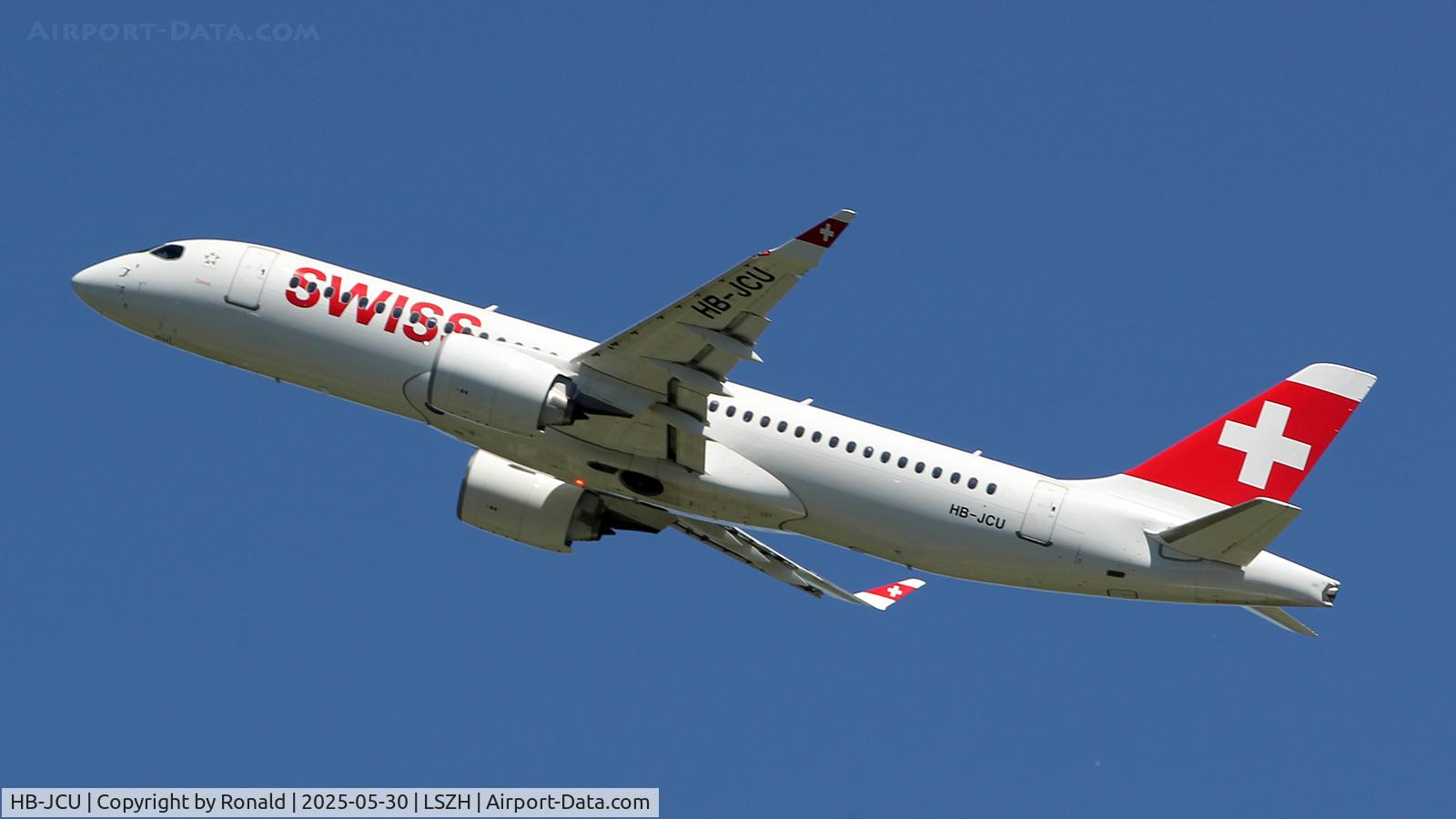 HB-JCU, 2021 Airbus A220-300 C/N 55110, at zrh