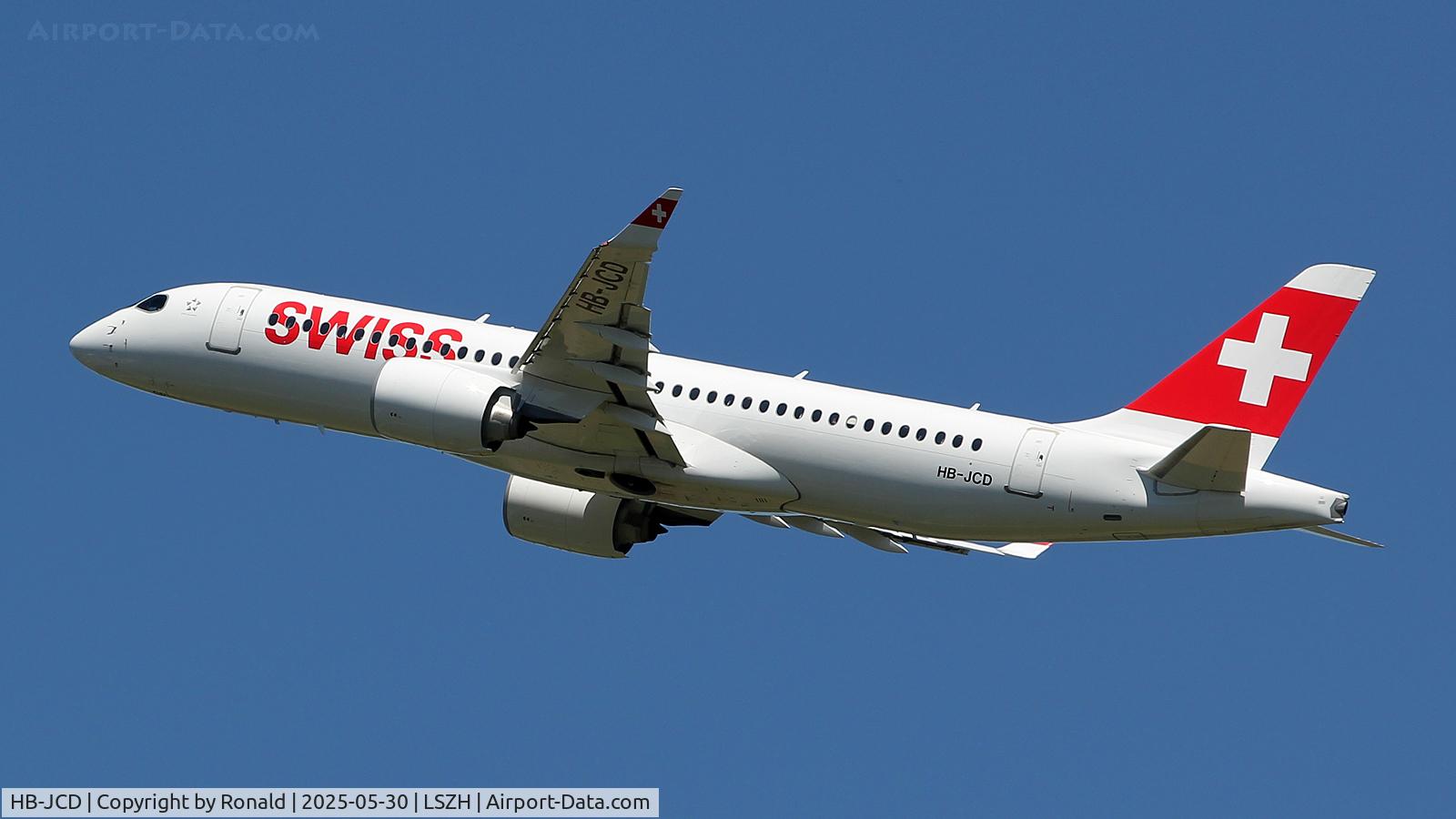 HB-JCD, 2017 Bombardier CSeries CS300 (BD-500-1A11) C/N 55013, at zrh