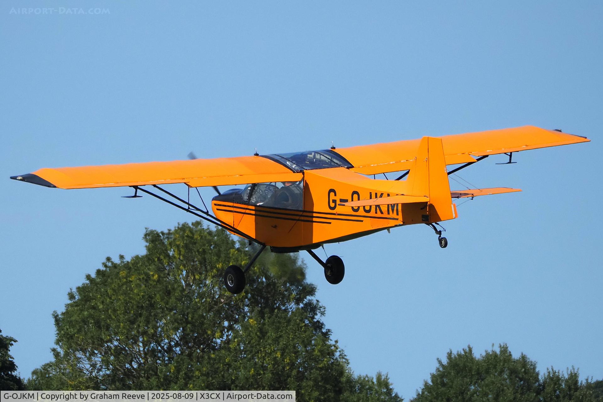 G-OJKM, 2003 Rans S-7 Courier C/N PFA 218-12982, Departing from Northrepps.