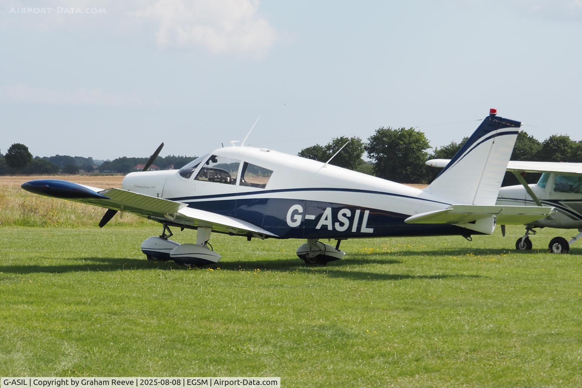 G-ASIL, 1963 Piper PA-28-180 Cherokee C/N 28-1350, Parked at Beccles.