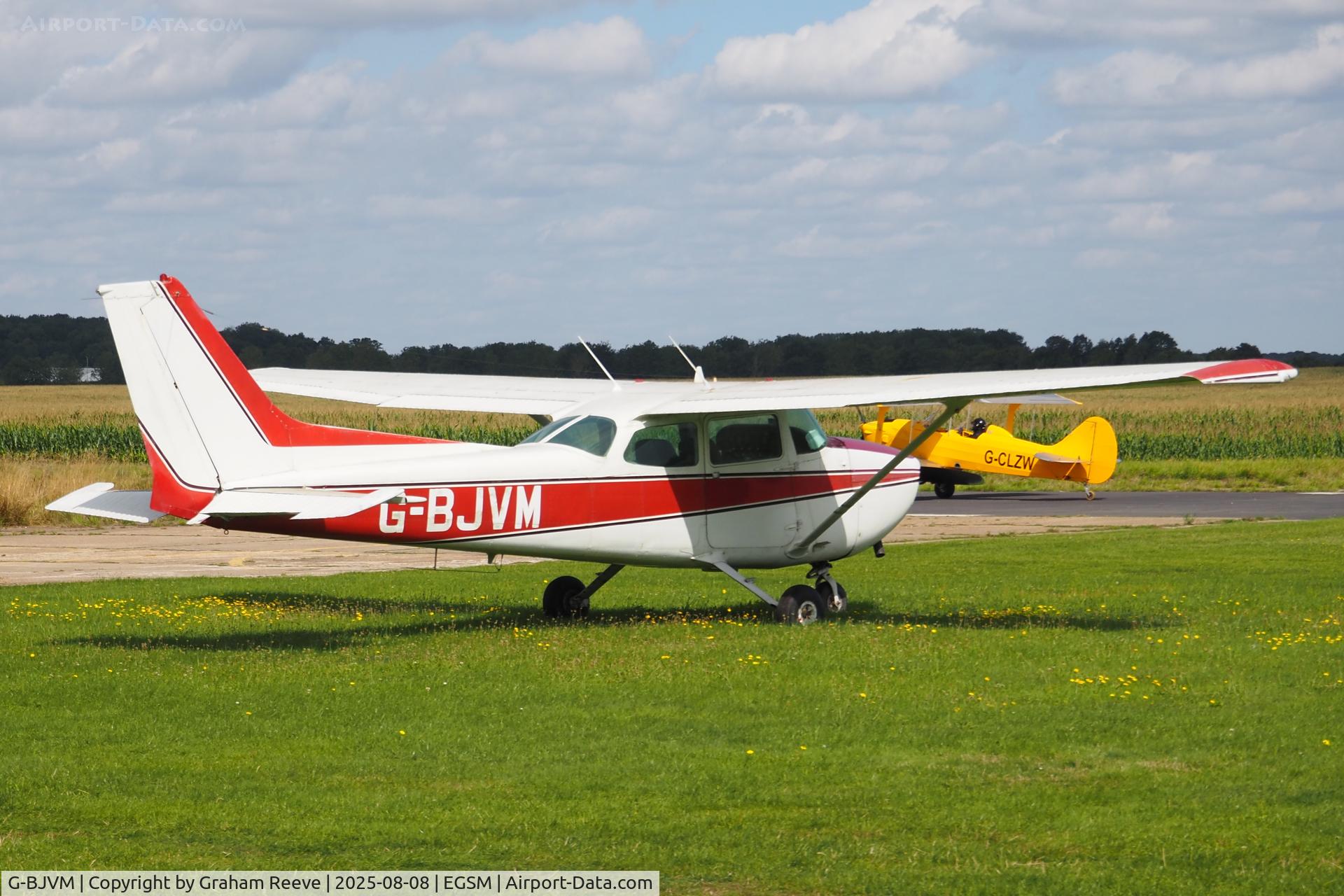 G-BJVM, 1977 Cessna 172N Skyhawk C/N 172-69374, Parked at Beccles.