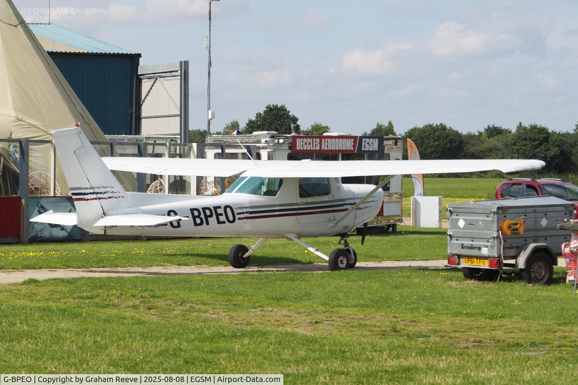 G-BPEO, 1980 Cessna 152 C/N 152-83775, Parked at Beccles.