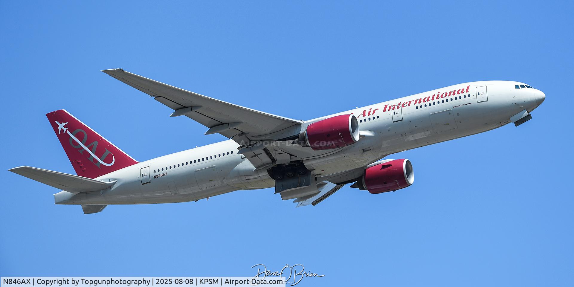 N846AX, 2007 Boeing 777-2U8 C/N 36124, CAMBER552