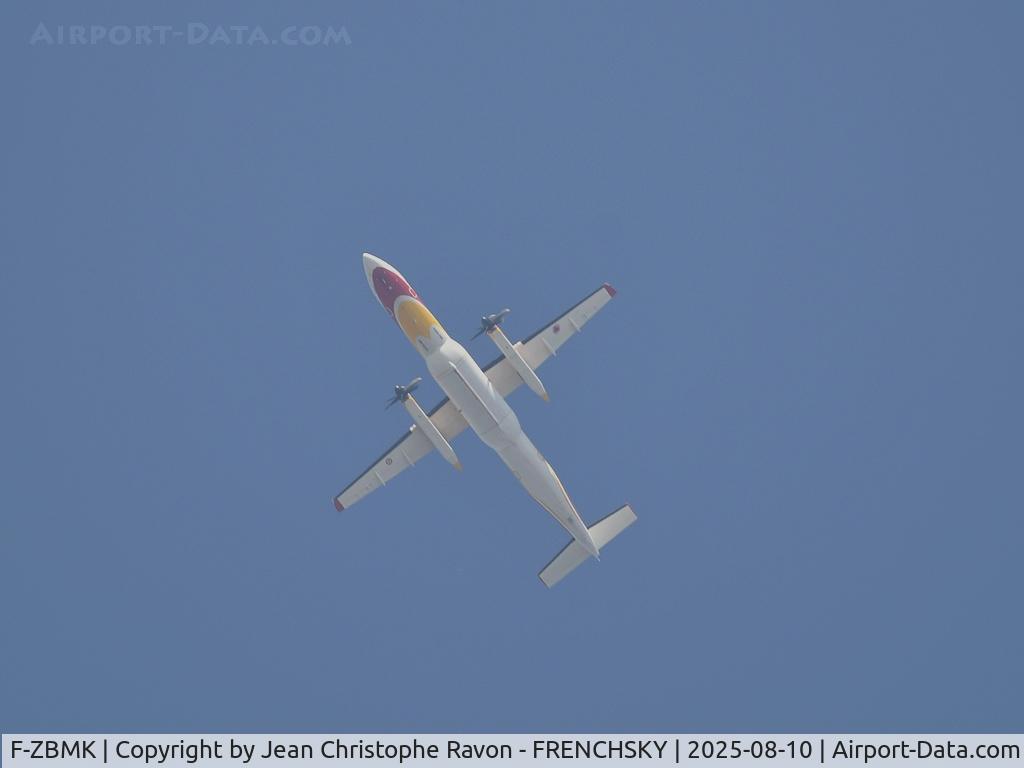 F-ZBMK, 2020 De Havilland Canada DHC-8-402/MR Dash 8 C/N 4623, Milan 78 10,025 ft over Bordeaux city