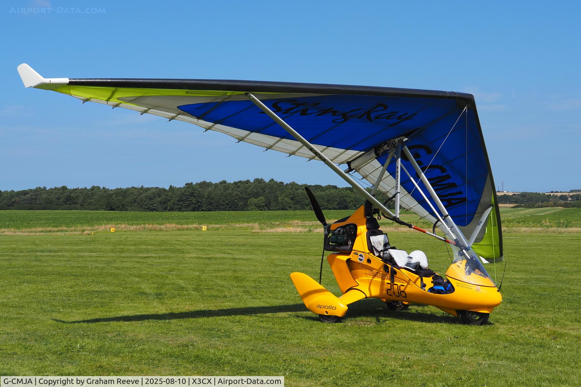 G-CMJA, 2022 Flylight Airsports Exodus DeltaJet 500 Stingray C/N EA 001, Parked at Northrepps.