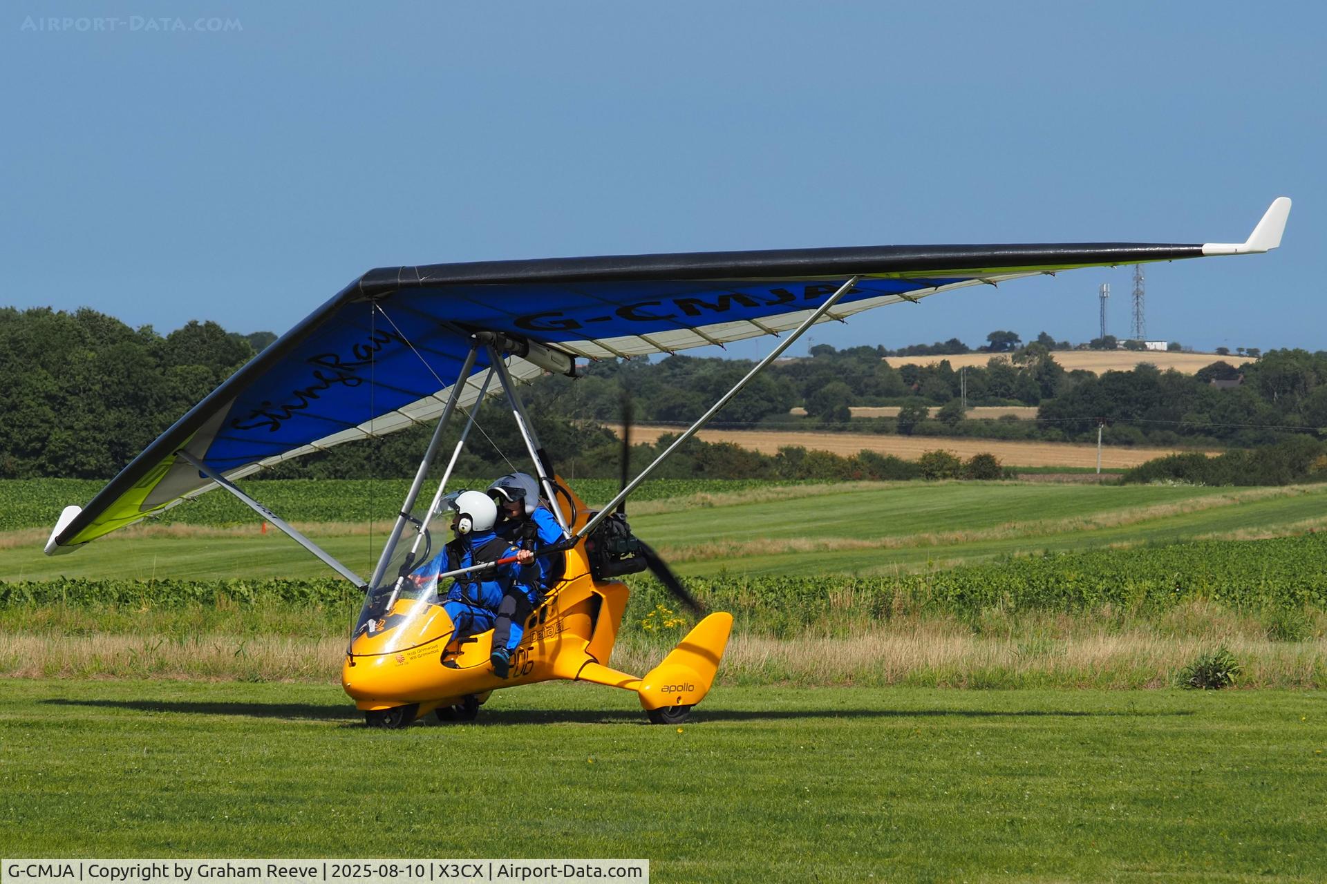 G-CMJA, 2022 Flylight Airsports Exodus DeltaJet 500 Stingray C/N EA 001, About to depart from Northrepps.