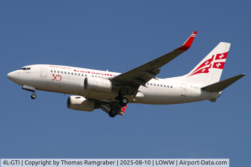 4L-GTI, 2008 Boeing 737-7CT C/N 35086, Georgian Airways Boeing 737-700 '30years' - sticker