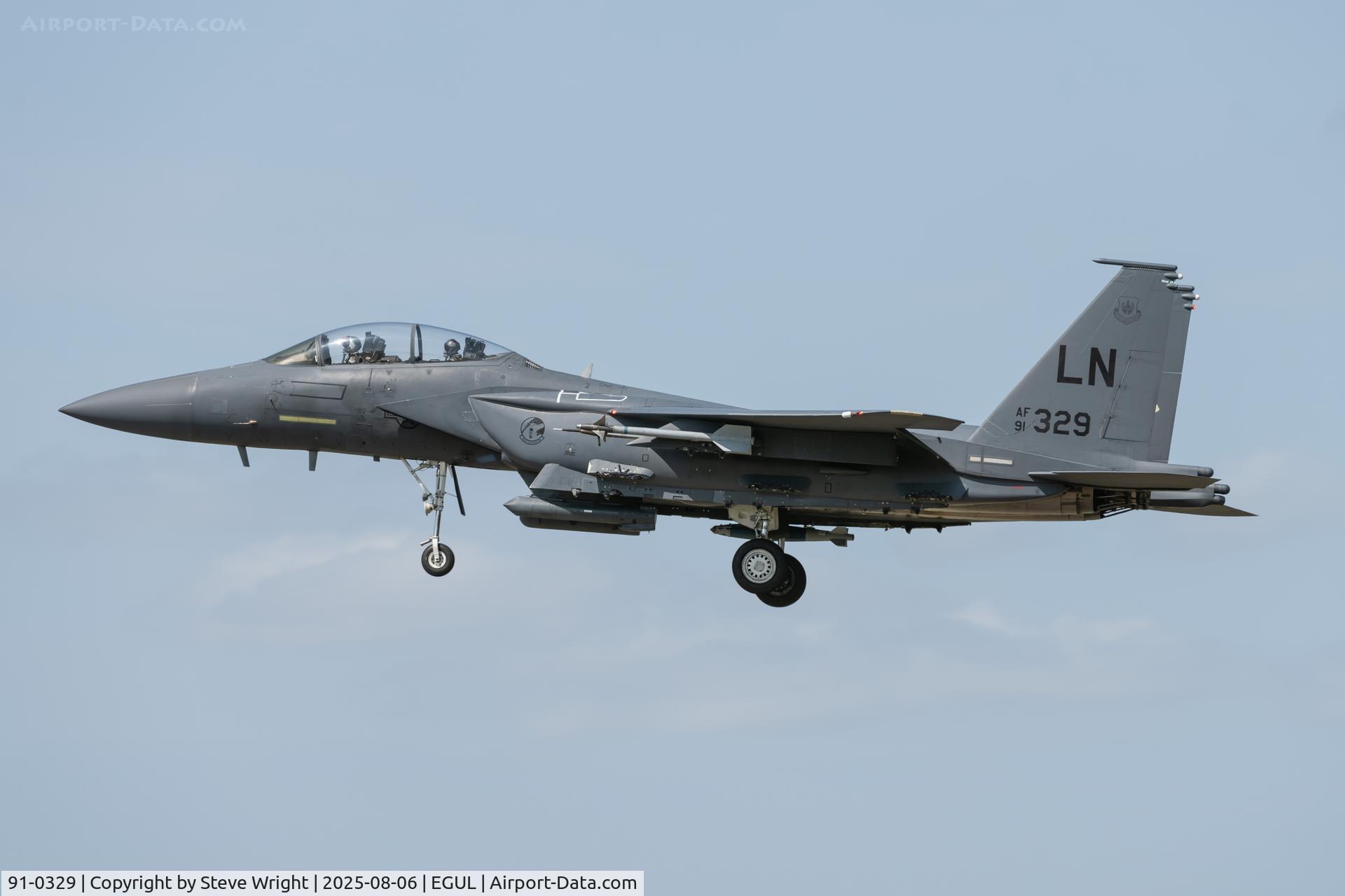 91-0329, 1991 McDonnell Douglas F-15E Strike Eagle C/N 1236/E194, RAF Lakenheath, Suffolk. UK