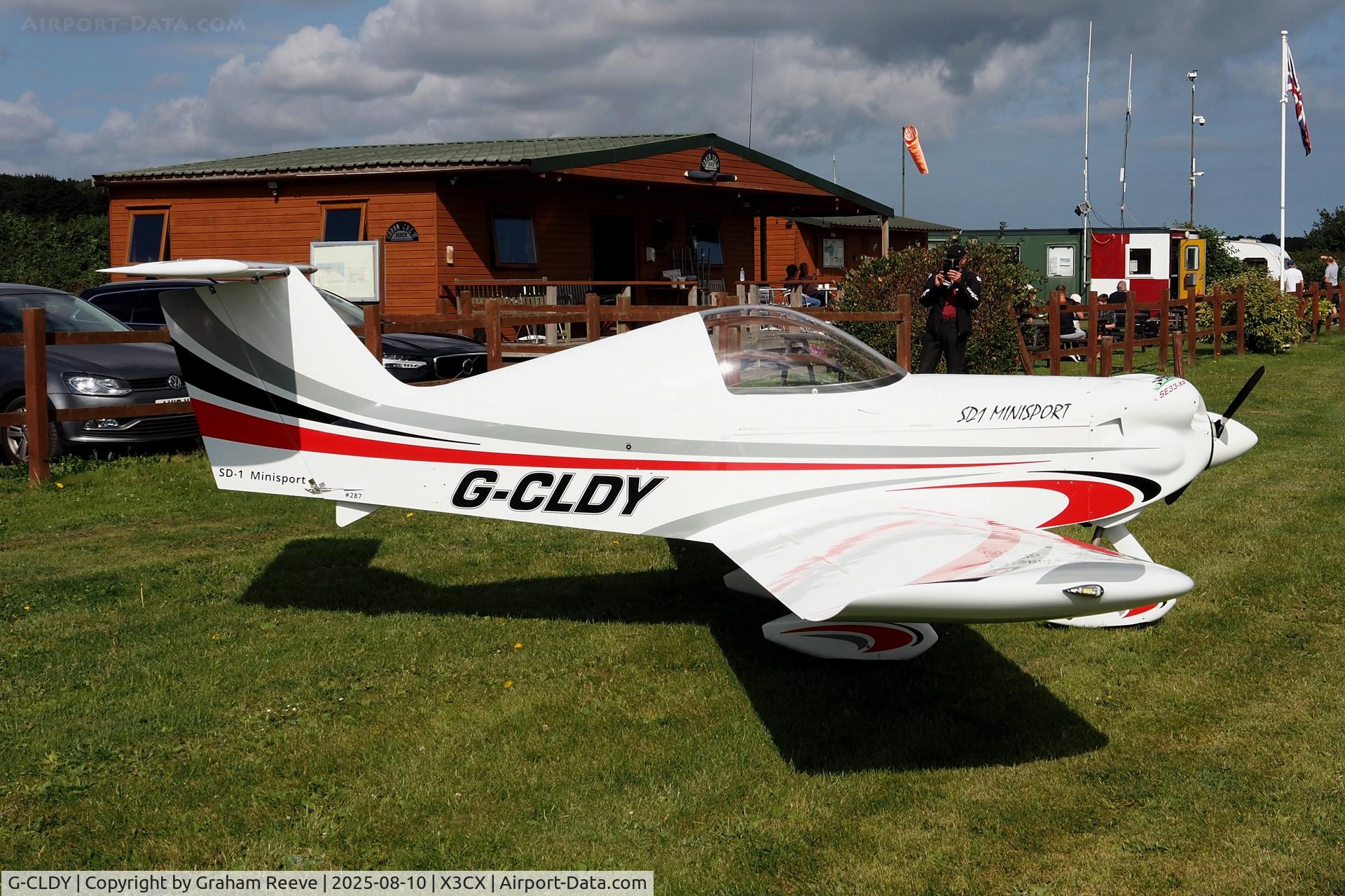G-CLDY, 2019 Spacek SD-1 Minisport C/N 287, Parked at Northrepps.