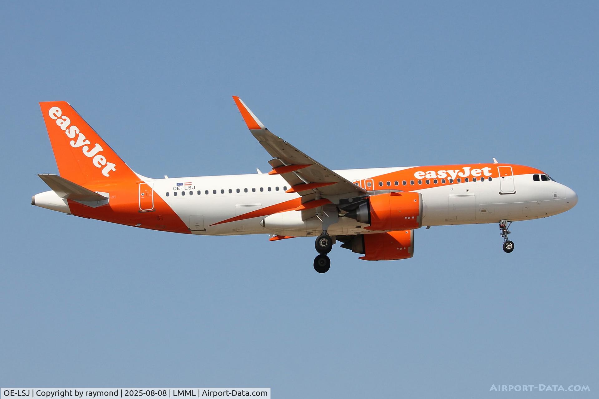 OE-LSJ, 2019 Airbus A320-251N C/N 9110, Easyjet Airbus A320-251N reg OE-LSJ landing in Malta.