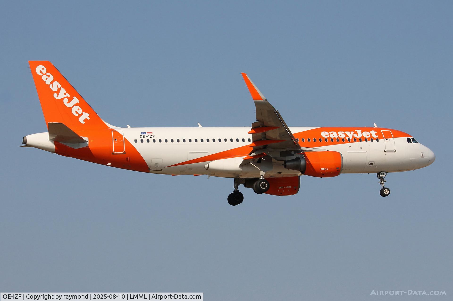 OE-IZF, 2015 Airbus A320-214 C/N 6831, Easyjet Airbus A320-214 reg OE-IZF landing in Malta.