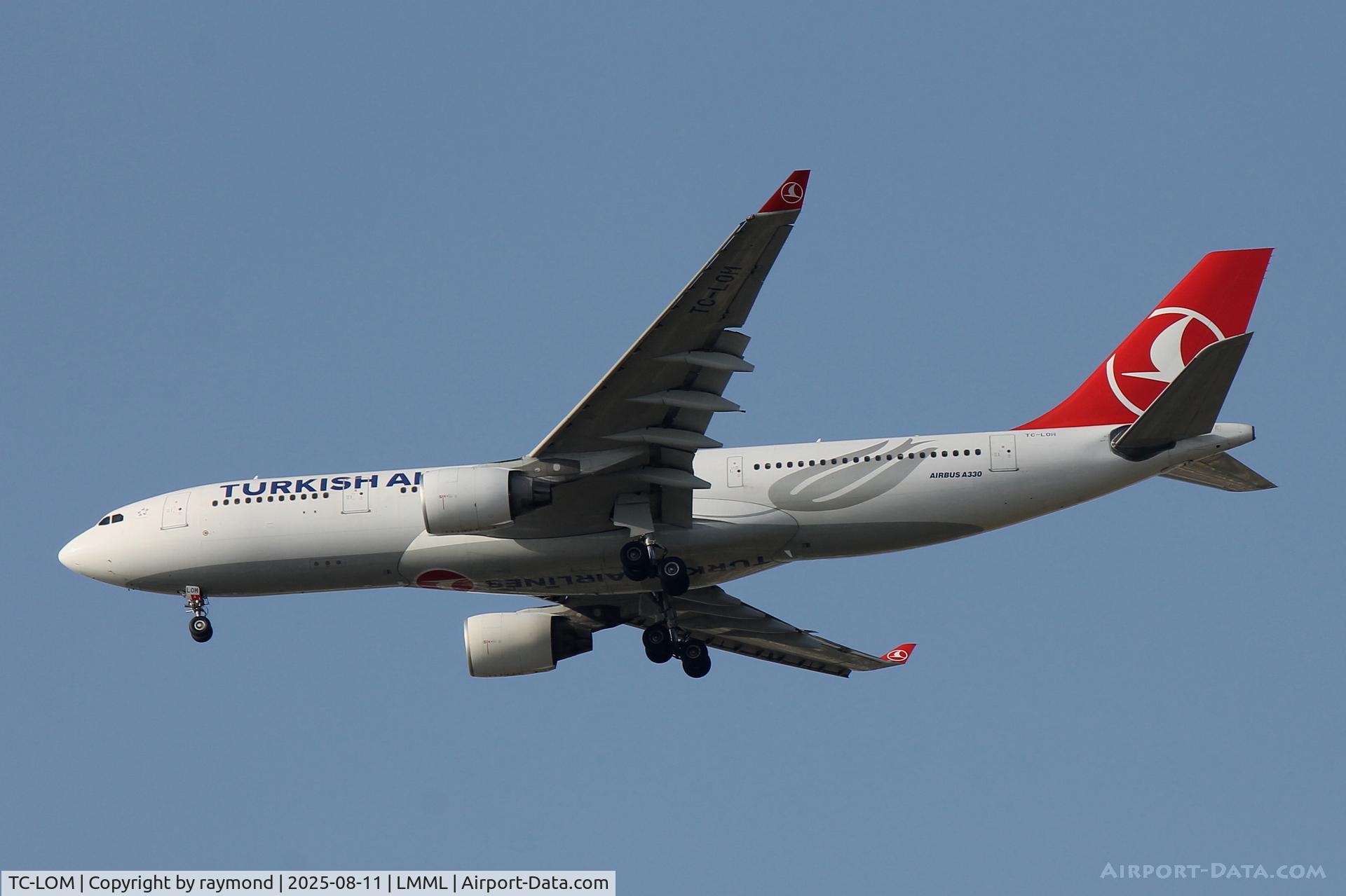 TC-LOM, 2013 Airbus A330-243 C/N 1400, Airbus A330-243 reg TC-LOM of Turkish Airlines landing on RW13 Malta.