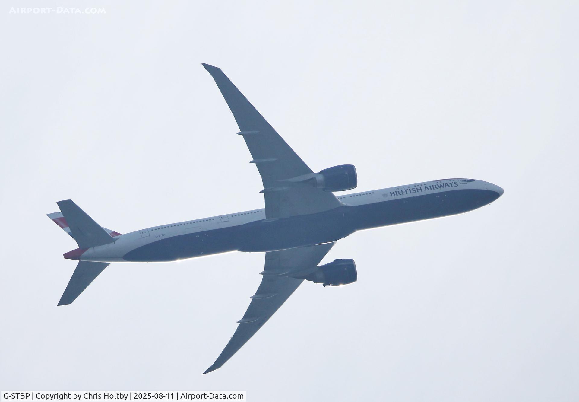 G-STBP, 2020 Boeing 777-300/ER C/N 66633, Over Potters Bar, Herts