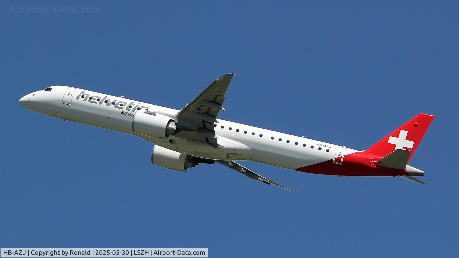 HB-AZJ, 2021 Embraer E195-E2 (ERJ-190-400 STD) C/N 19020057, at zrh