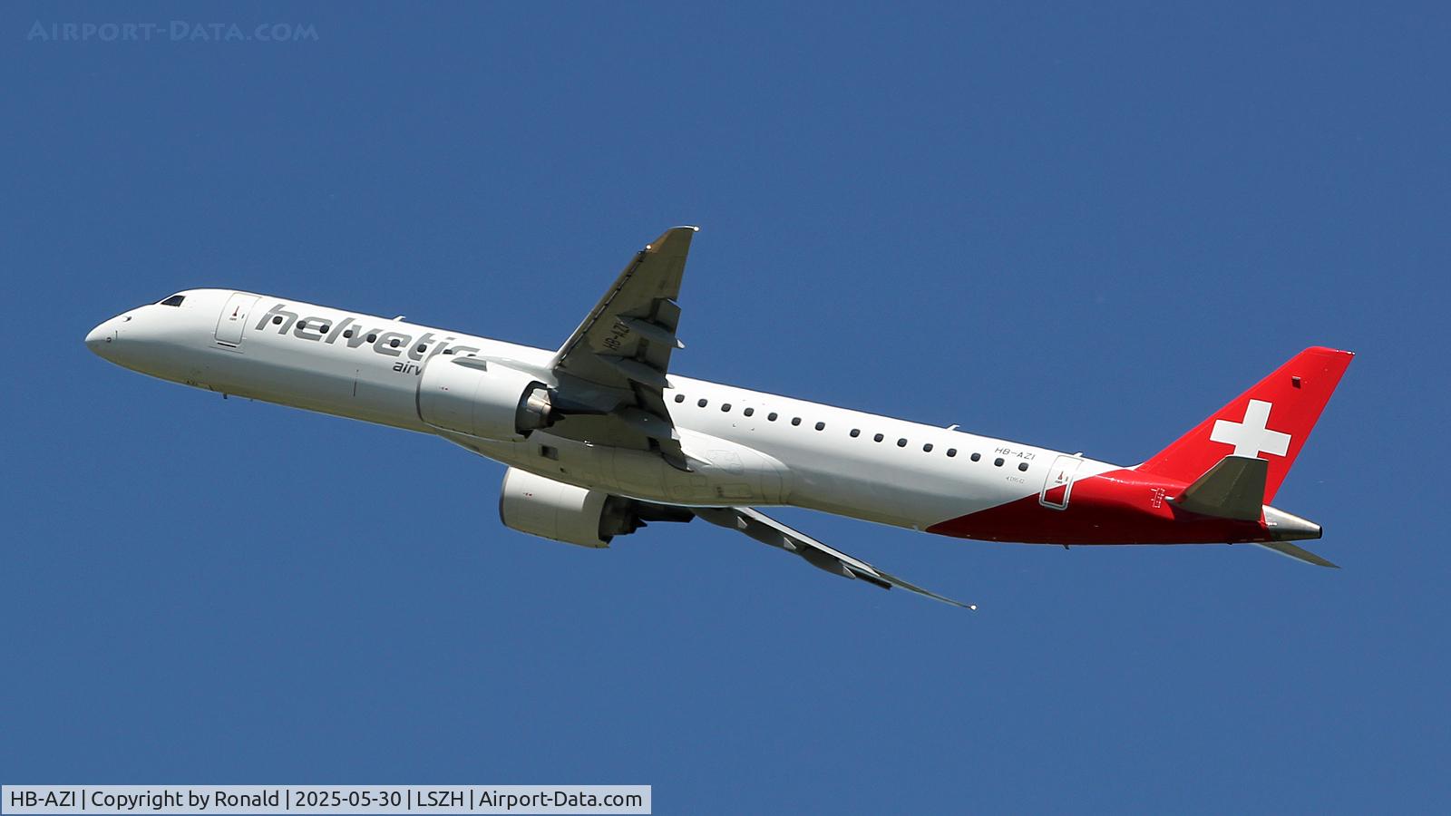 HB-AZI, 2021 Embraer E195-E2 (ERJ-190-400STD) C/N 19020055, at zrh