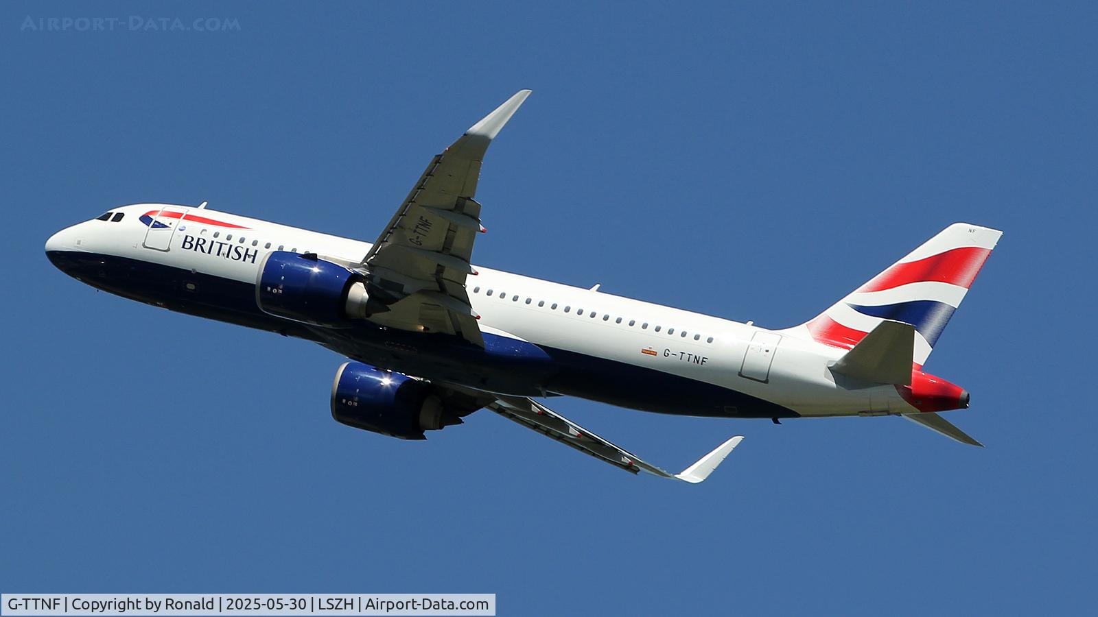 G-TTNF, 2018 Airbus A320-251N C/N 8408, at zrh
