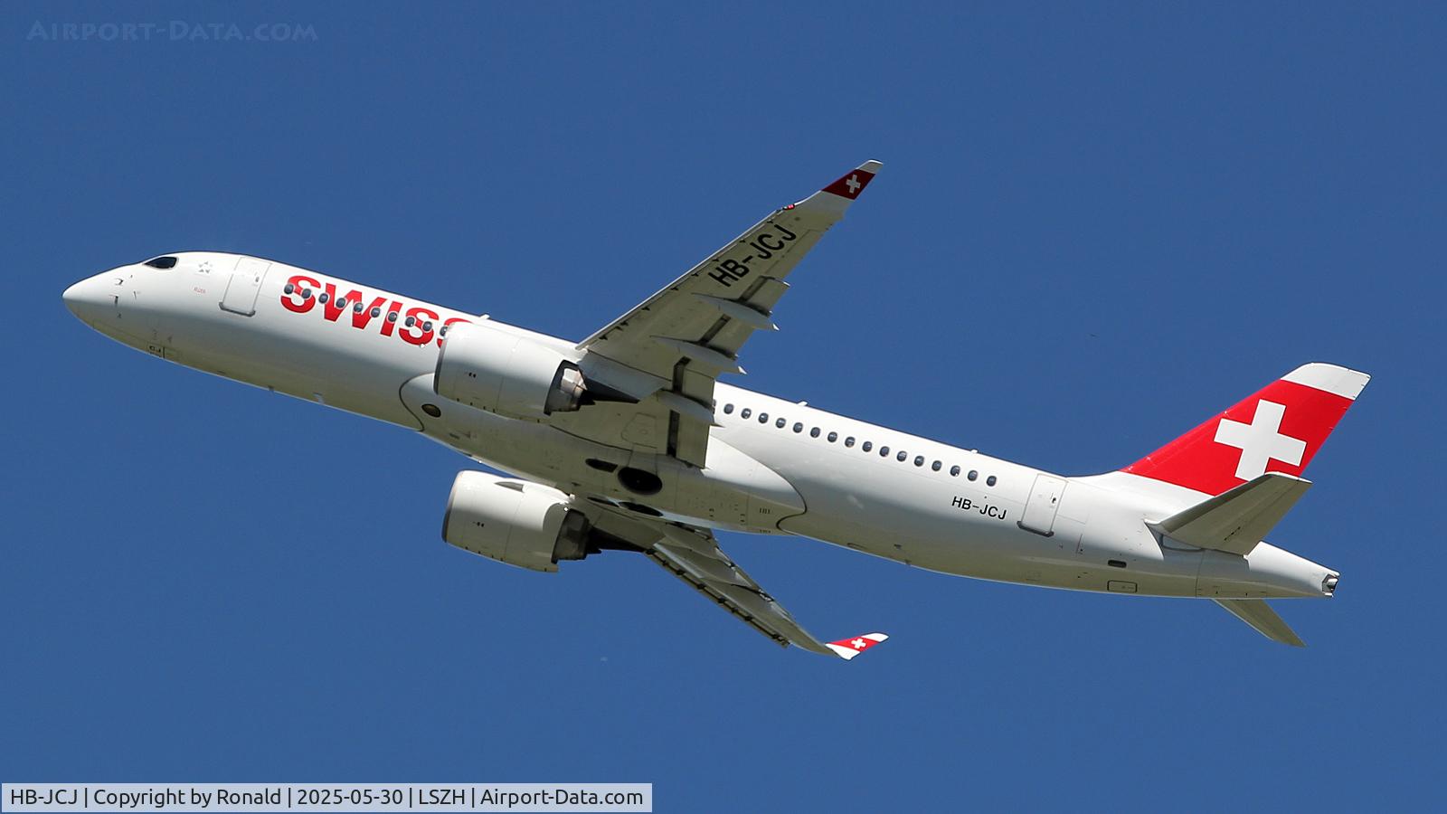 HB-JCJ, 2018 Bombardier CSeries CS300 (BD-500-1A11) C/N 55025, at zrh