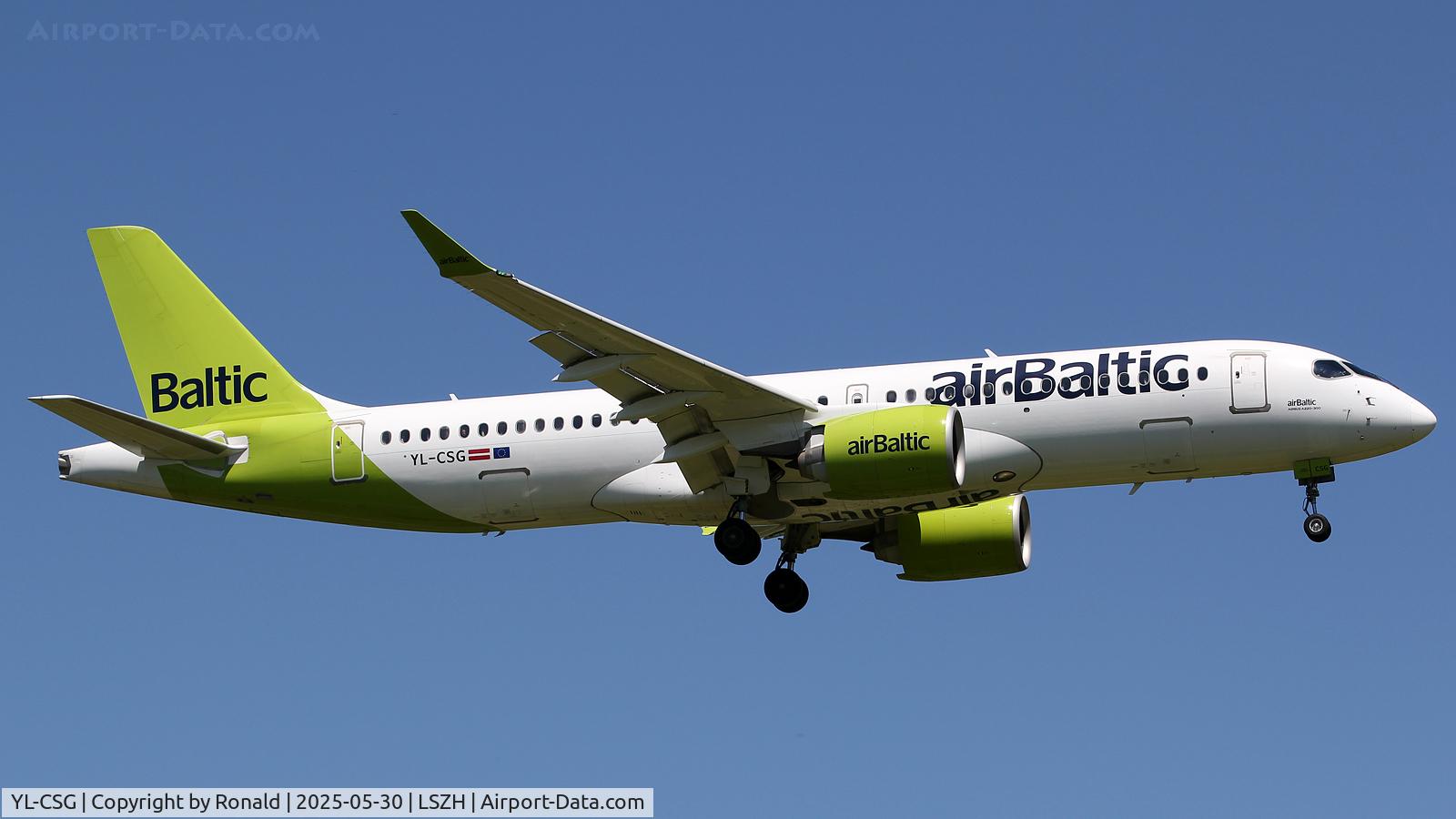 YL-CSG, 2017 Bombardier CSeries CS300 (BD-500-1A11) C/N 55009, at zrh