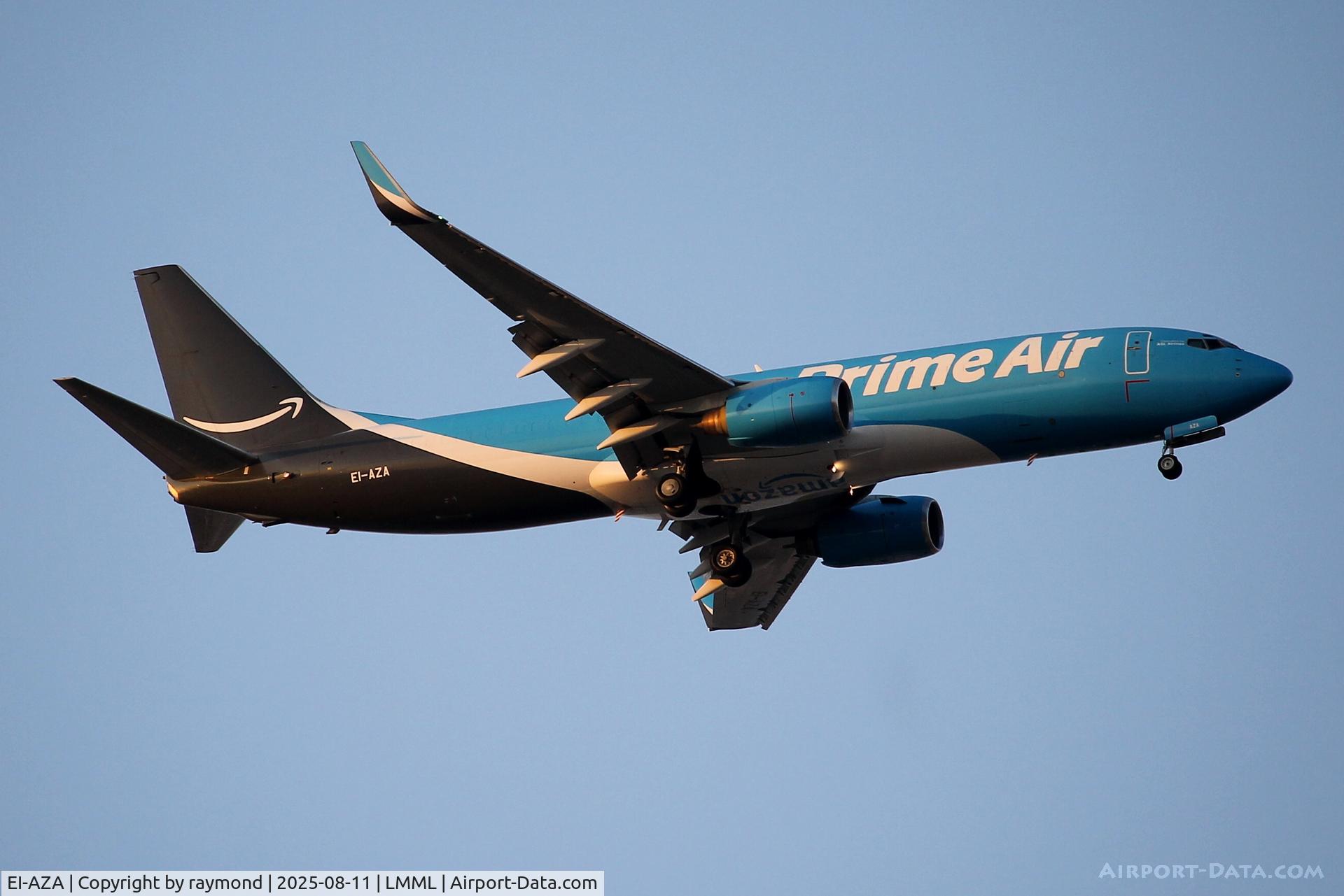 EI-AZA, 2001 Boeing 737-86N C/N 28655, Amazon Prime Air Boeing 737-86N(SF) reg EI-AZA landing in Malta in the last rays of sun.