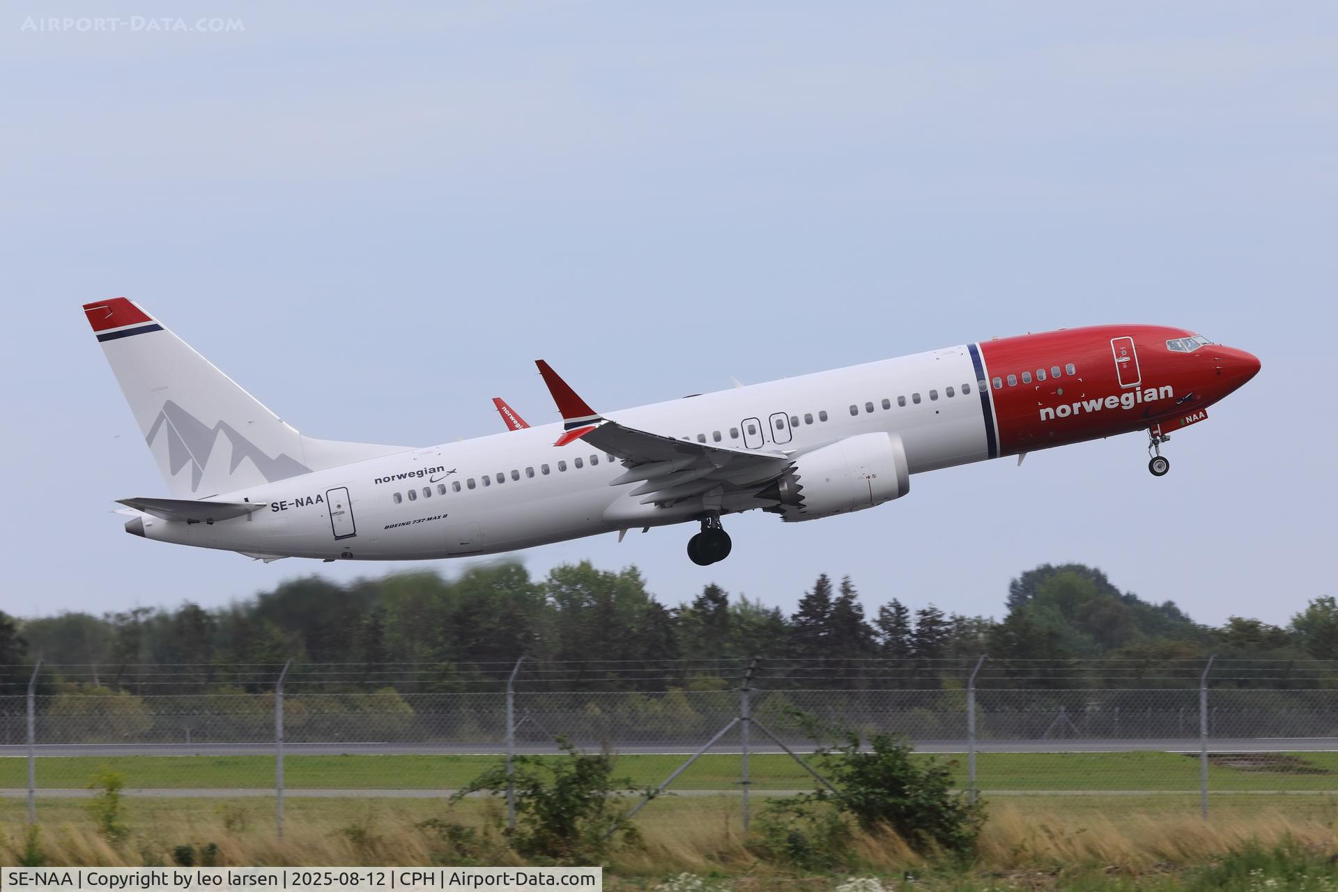 SE-NAA, 2025 Boeing 737-8 MAX C/N 44878, Copenhagen 12.8.2025-