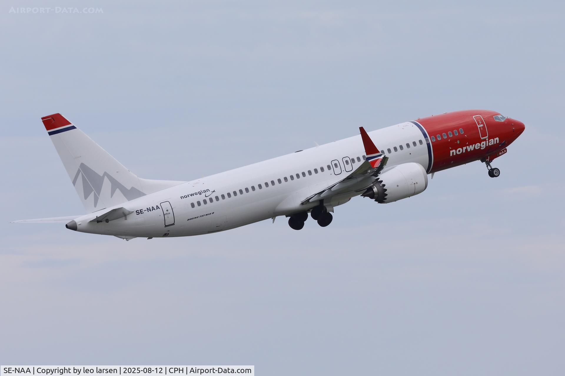 SE-NAA, 2025 Boeing 737-8 MAX C/N 44878, Copenhagen 12.8.2025