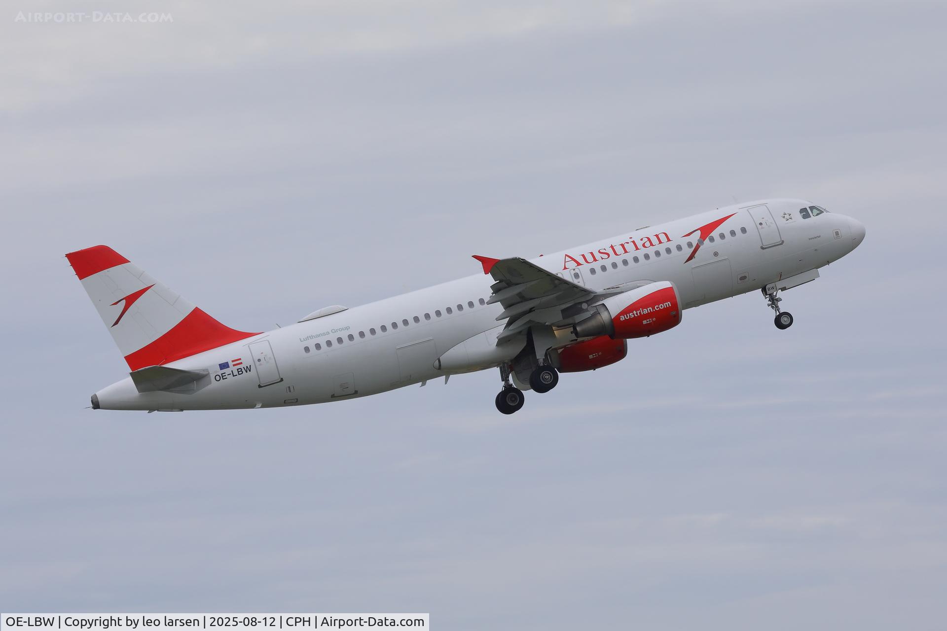 OE-LBW, 2001 Airbus A320-214 C/N 1678, Copenhagen 12.8.2025