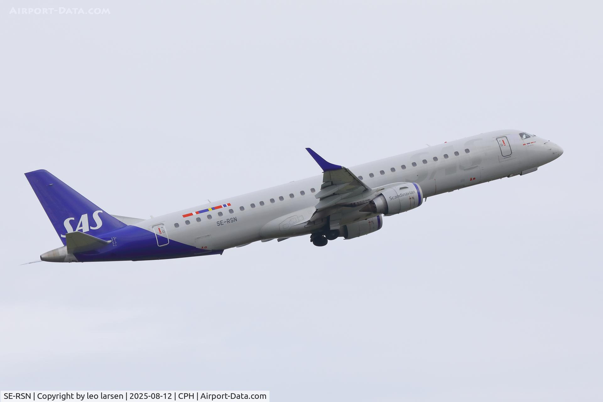 SE-RSN, 2007 Embraer 195LR (ERJ-190-200LR) C/N 19000155, Copenhagen 12.8.2025
