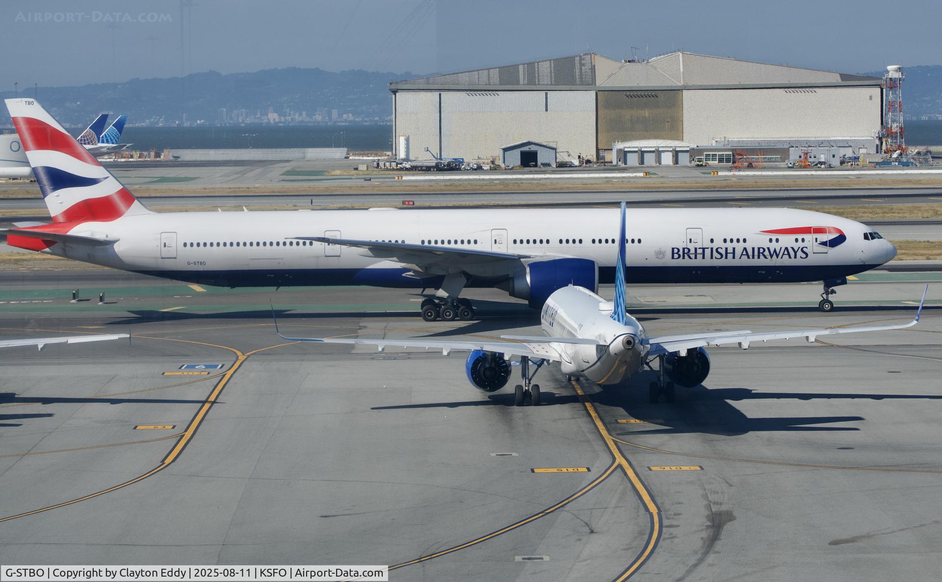 G-STBO, 2020 Boeing 777-300/ER C/N 66584, Sky Terrace SFO 2025