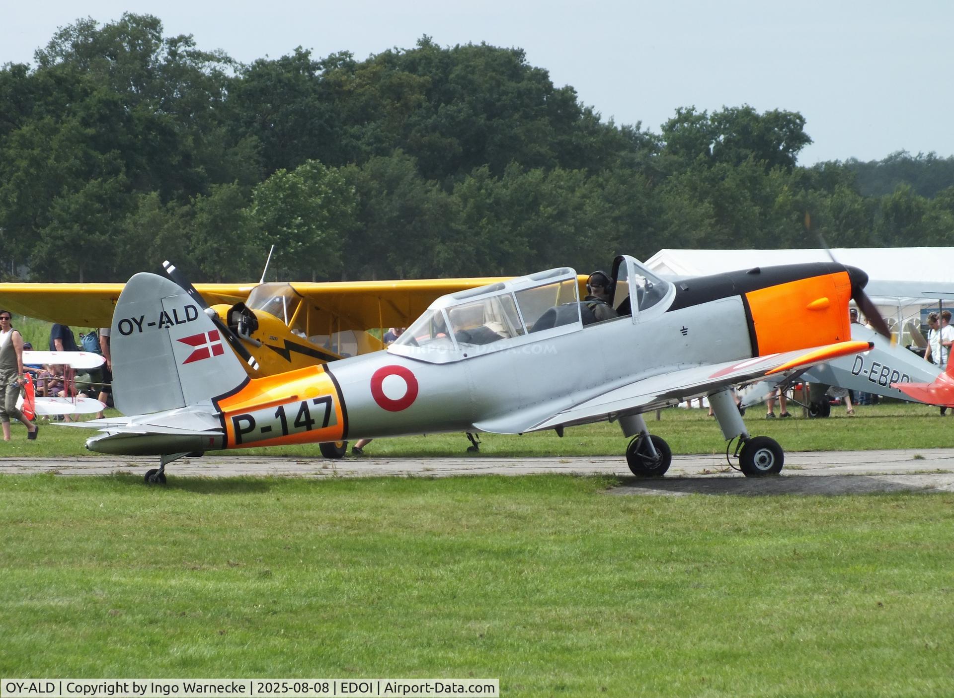OY-ALD, 1953 De Havilland DHC-1 Chipmunk 22 C/N C1/0902, De Havilland Canada DHC-1 Chipmunk 22 at Bienenfarm airfield during the 2025 Quax Bücker-Treffen (Bücker-Meeting) and Vintage Aerobatic World Championships
