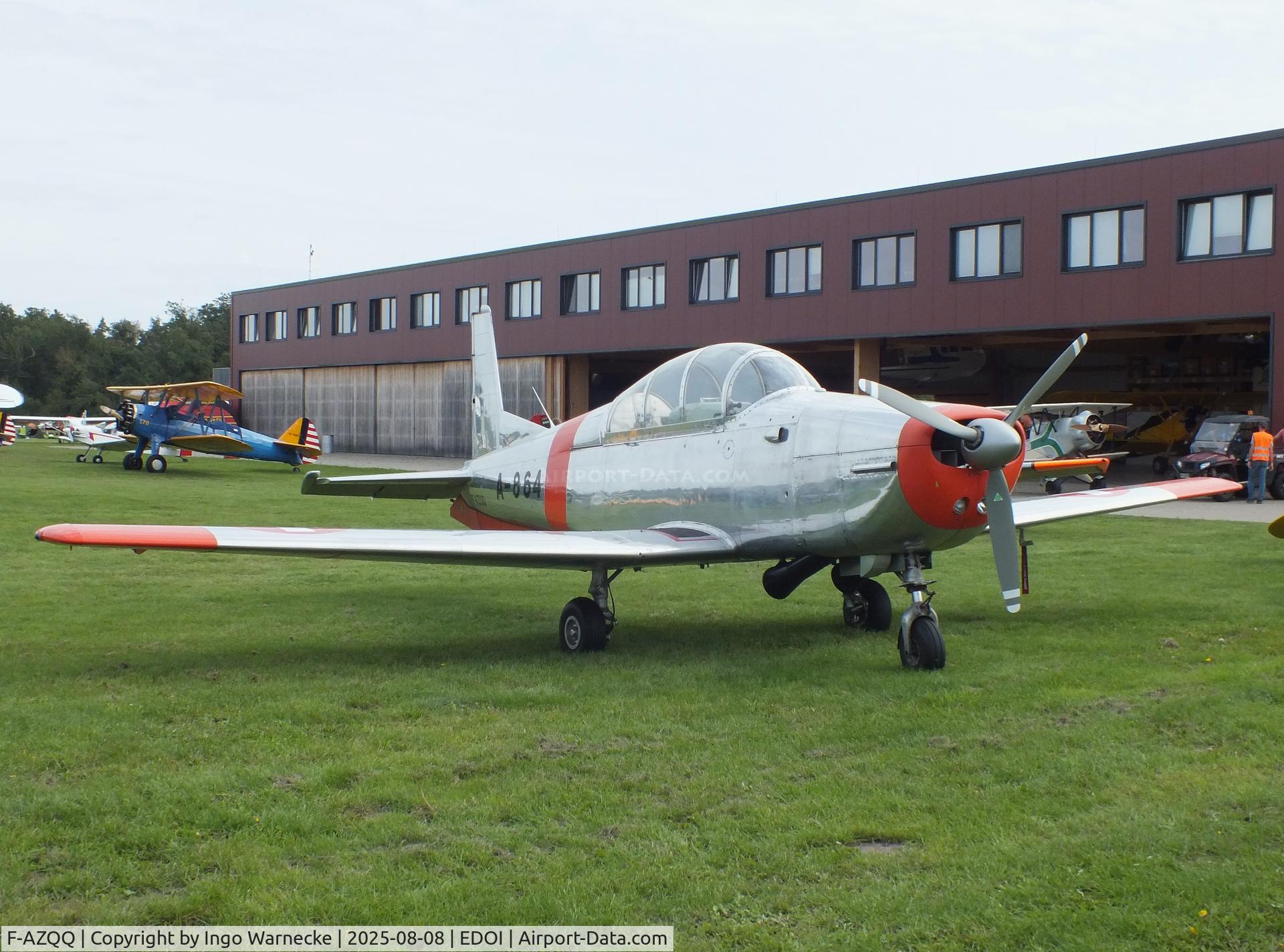 F-AZQQ, 1959 Pilatus P3-05 C/N 502-51, Pilatus P3-05 at Bienenfarm airfield during the 2025 Quax Bücker-Treffen (Bücker-Meeting) and Vintage Aerobatic World Championships