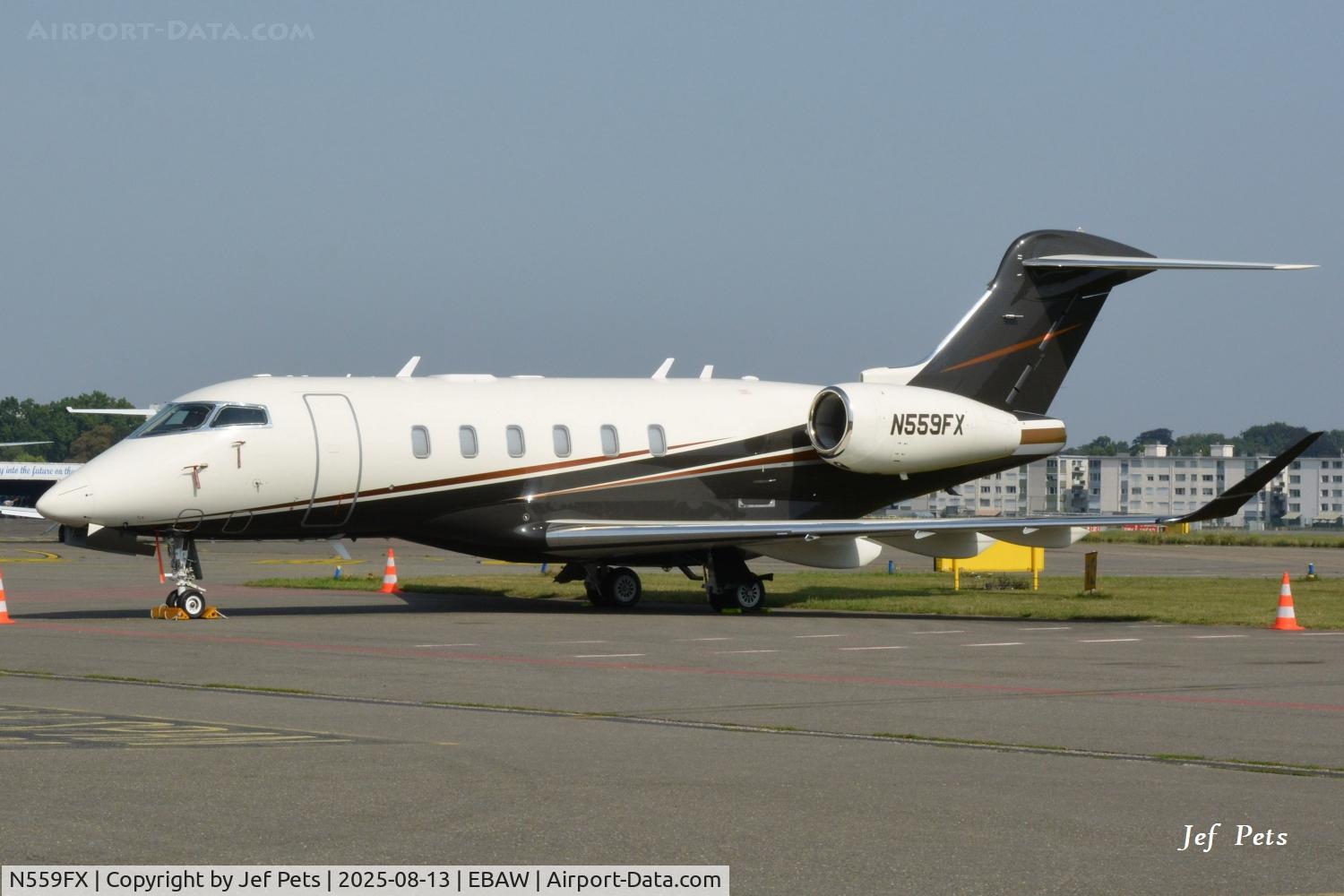 N559FX, 2025 Bombardier Challenger 3500 (BD-100-1A10) C/N 21054, Challenger 300 at Antwerp Airport.