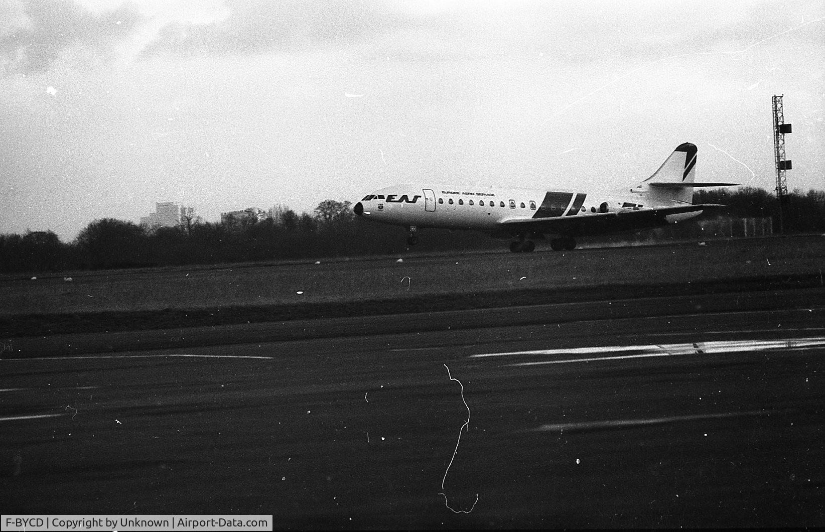 F-BYCD, 1961 Sud Aviation SE-210 Caravelle VI-N C/N 67, Caravelle Europe Aero Services company, photo taken in the late 70's at Rennes airport.
