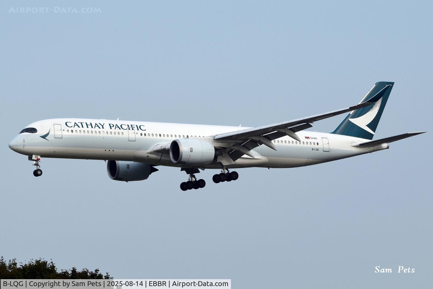 B-LQG, 2023 Airbus A350-941 C/N 615, Landing at Brussels Airport.