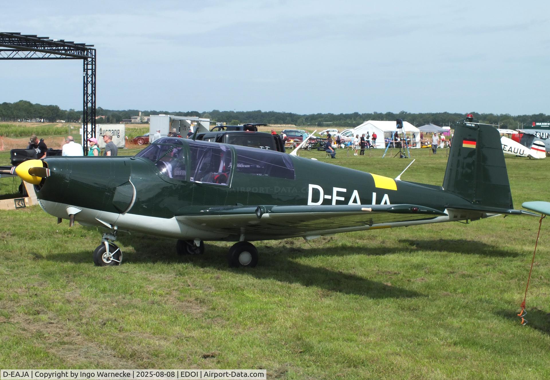 D-EAJA, 1959 Saab 91D-2 Safir C/N 91-376, SAAB 91D-2 Safir at Bienenfarm airfield during the 2025 Quax Bücker-Treffen (Bücker-Meeting) and Vintage Aerobatic World Championships