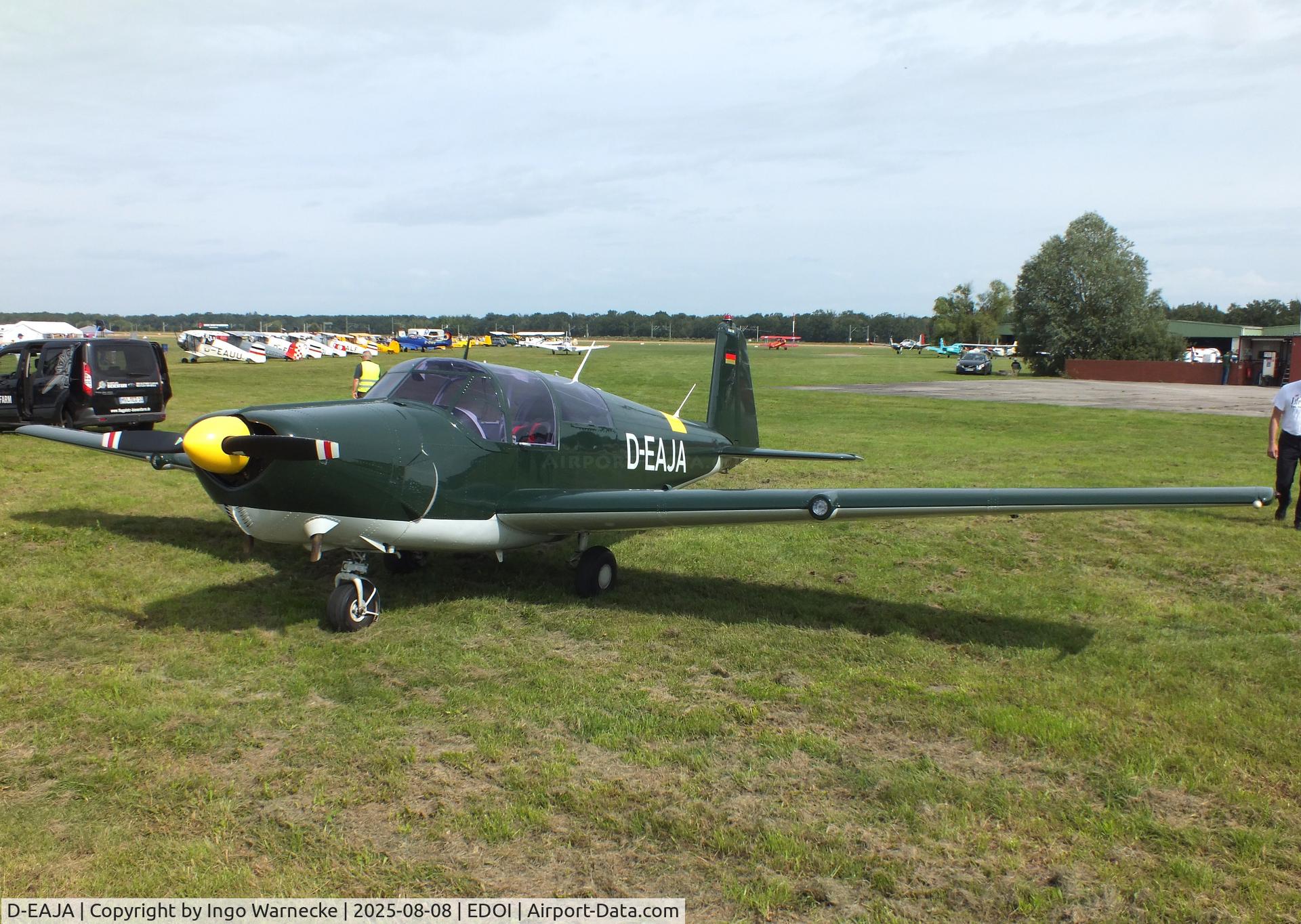 D-EAJA, 1959 Saab 91D-2 Safir C/N 91-376, SAAB 91D-2 Safir at Bienenfarm airfield during the 2025 Quax Bücker-Treffen (Bücker-Meeting) and Vintage Aerobatic World Championships