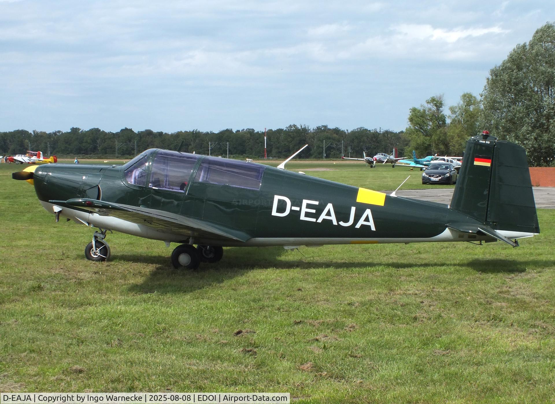 D-EAJA, 1959 Saab 91D-2 Safir C/N 91-376, SAAB 91D-2 Safir at Bienenfarm airfield during the 2025 Quax Bücker-Treffen (Bücker-Meeting) and Vintage Aerobatic World Championships