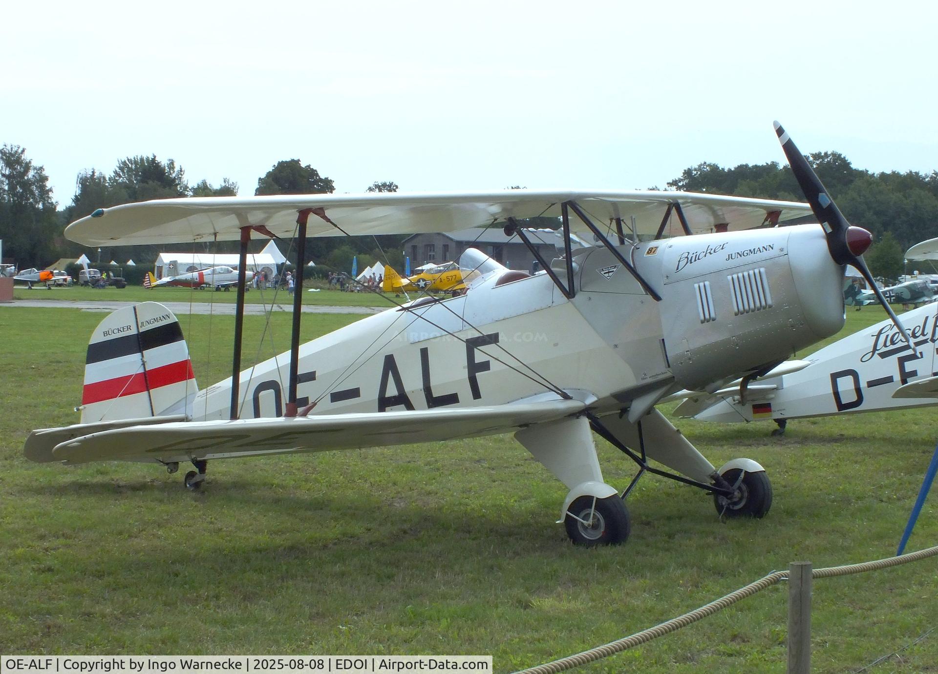 OE-ALF, 2005 Tatra T-131PA Jungmann C/N 124, Tatra T-131PA Jungmann at Bienenfarm airfield during the 2025 Quax Bücker-Treffen (Bücker-Meeting) and Vintage Aerobatic World Championships