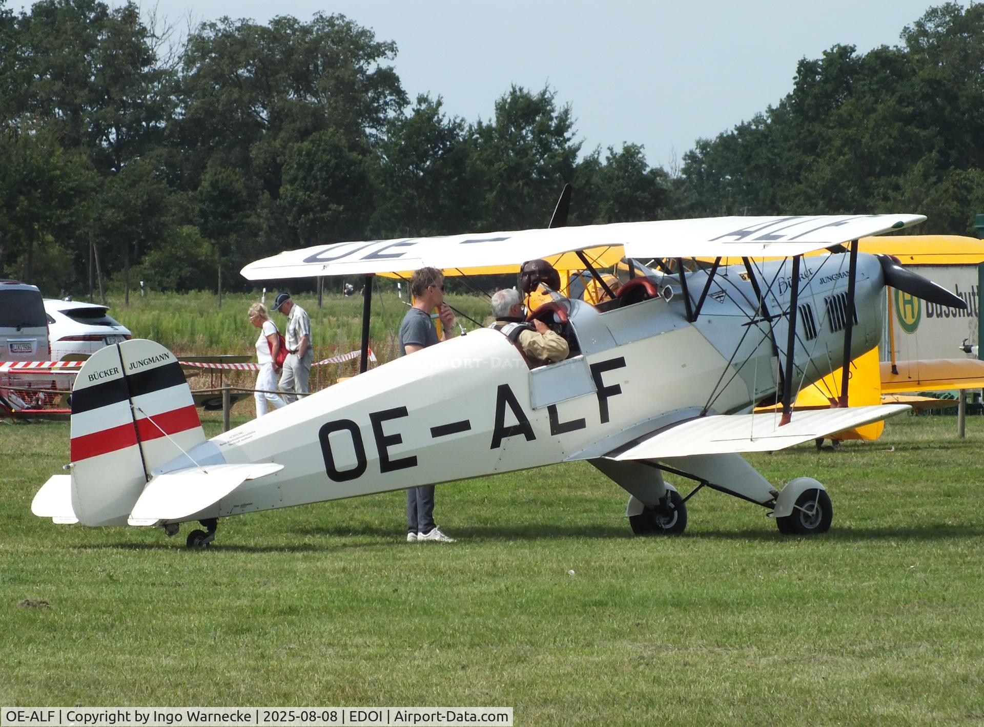 OE-ALF, 2005 Tatra T-131PA Jungmann C/N 124, Tatra T-131PA Jungmann at Bienenfarm airfield during the 2025 Quax Bücker-Treffen (Bücker-Meeting) and Vintage Aerobatic World Championships