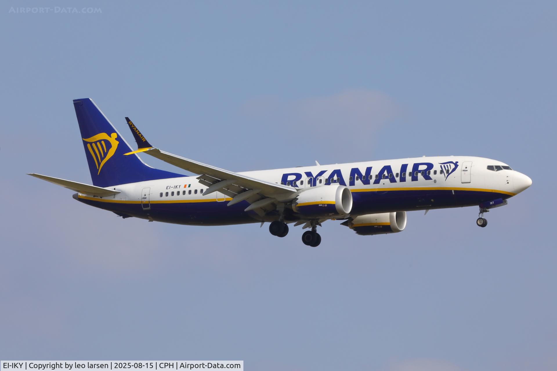 EI-IKY, 2025 Boeing B-737-8 Max 200 C/N 62387, Copenhagen 15.8.2025