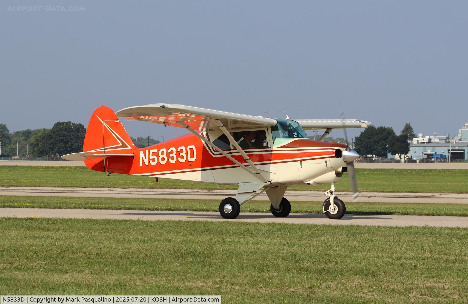 N5833D, 1956 Piper PA-22-150 C/N 22-4509, Piper PA-22-150