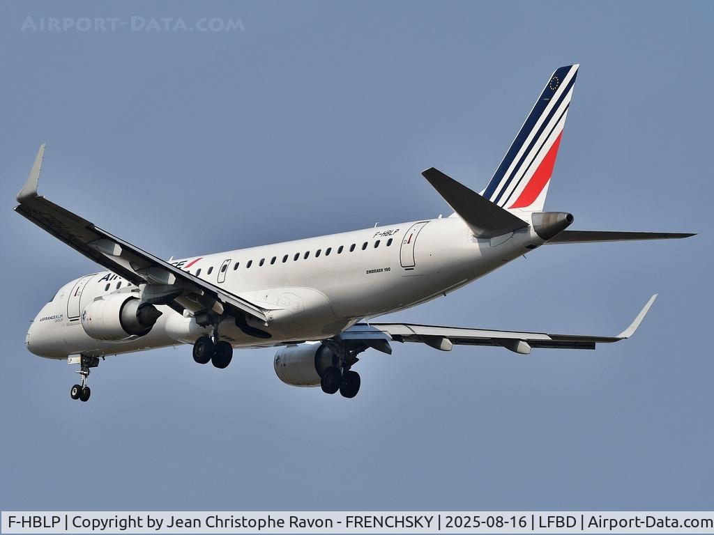 F-HBLP, 2019 Embraer 190 STD (ERJ-190-100) C/N 190-00771, Paris (CDG)	Bordeaux (BOD)	AF7444