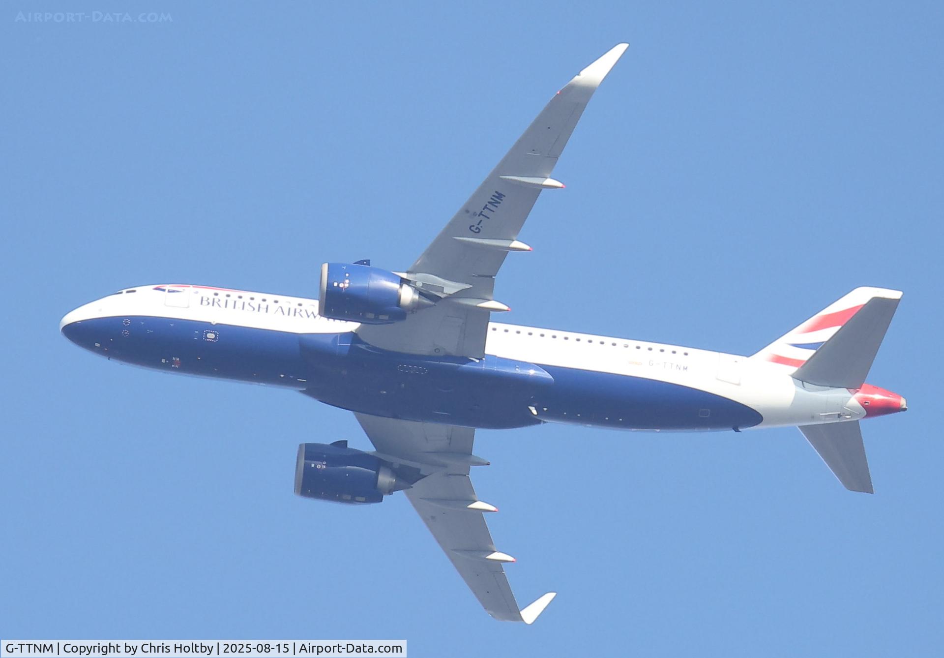 G-TTNM, 2020 Airbus A320-251N C/N 10144, Over Potters Bar, Herts