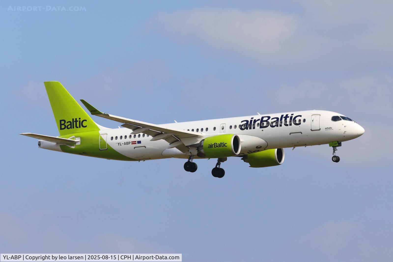 YL-ABP, 2023 Airbus A220-300 C/N 55224, Copenhagen 15.8.2025