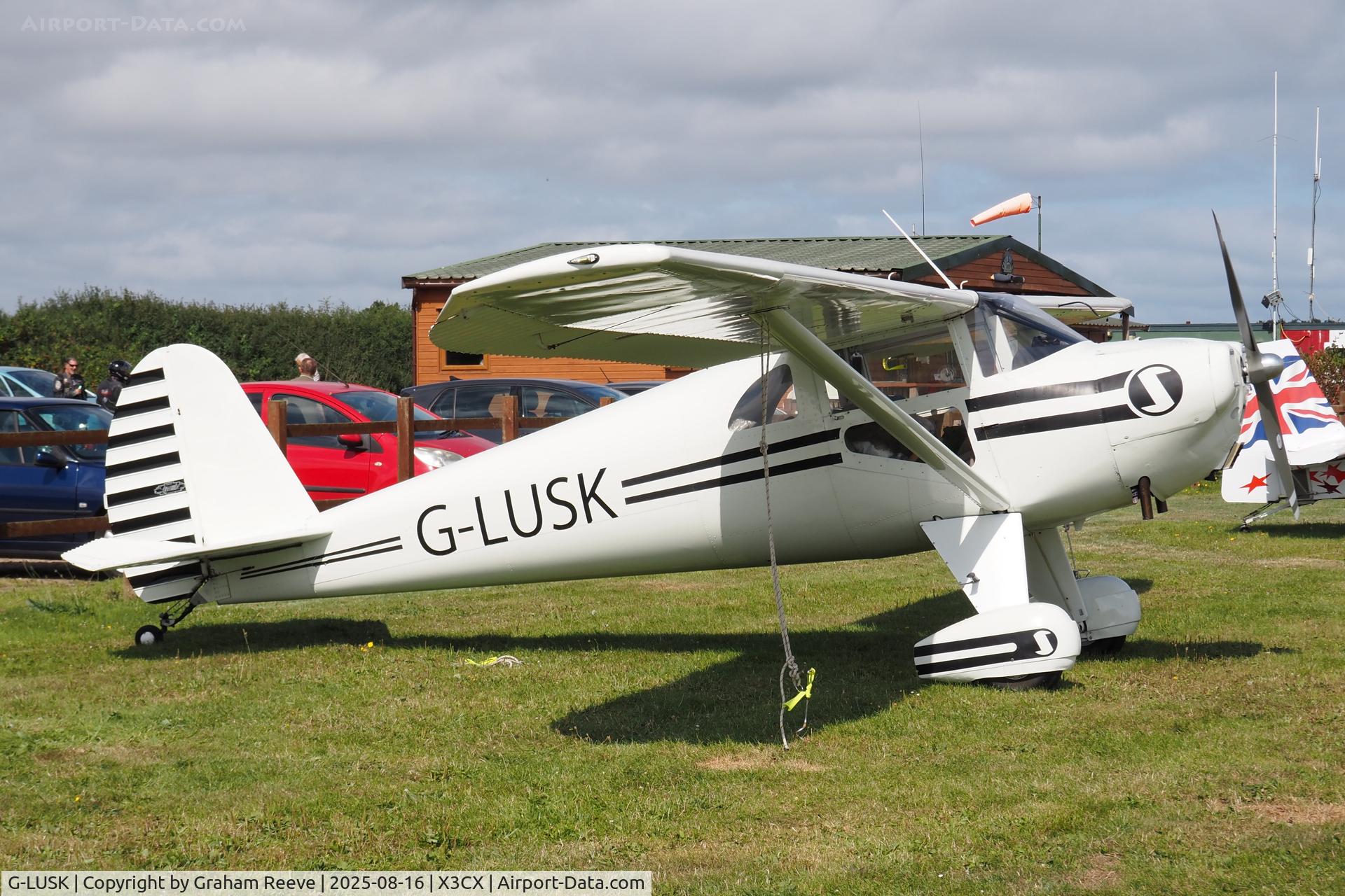 G-LUSK, 1947 Luscombe 8F Silvaire C/N 3795, Parked at Northrepps.