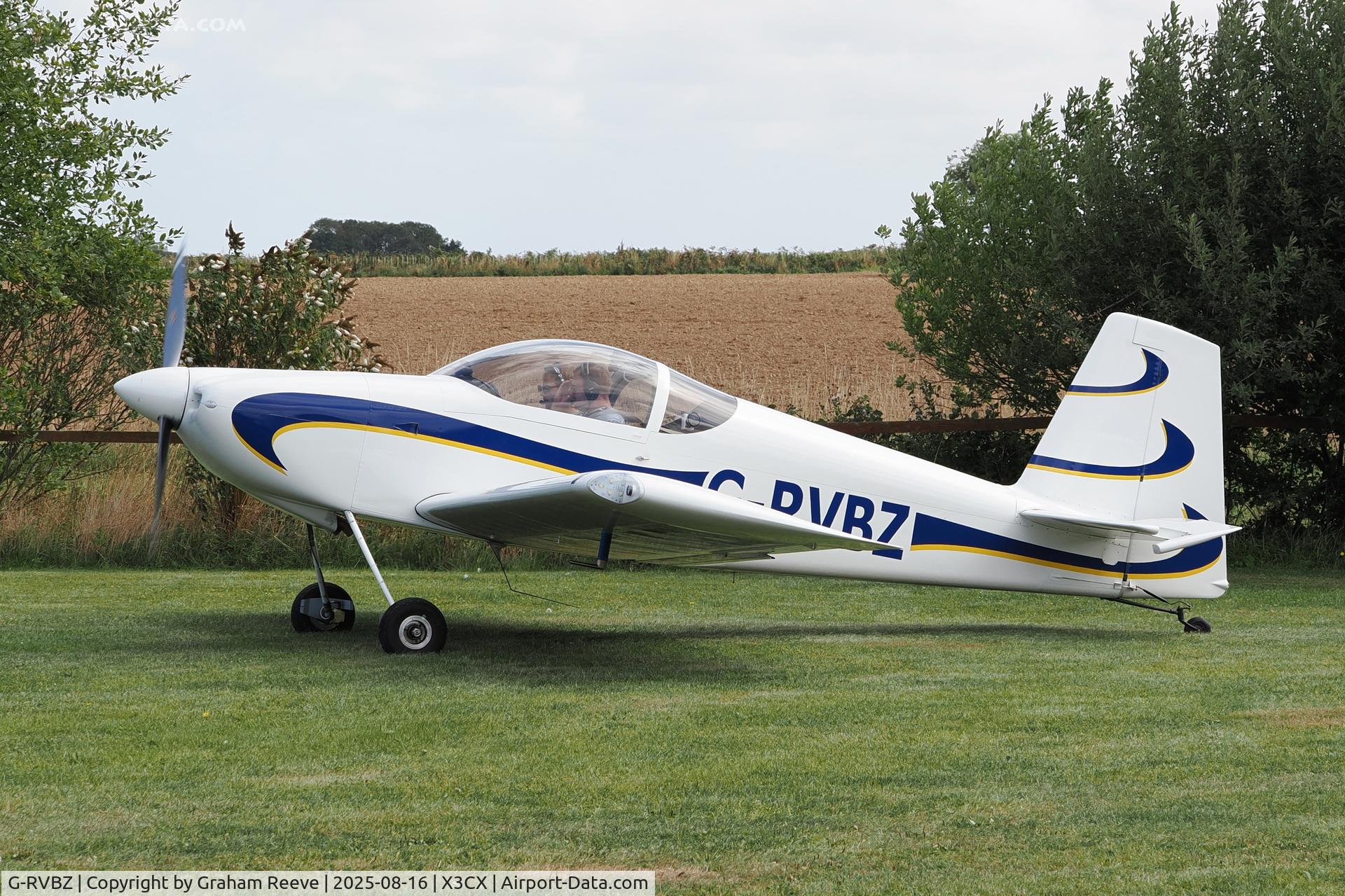G-RVBZ, 2019 Van's RV-7 C/N PFA 323-14583, Just landed at Northrepps.