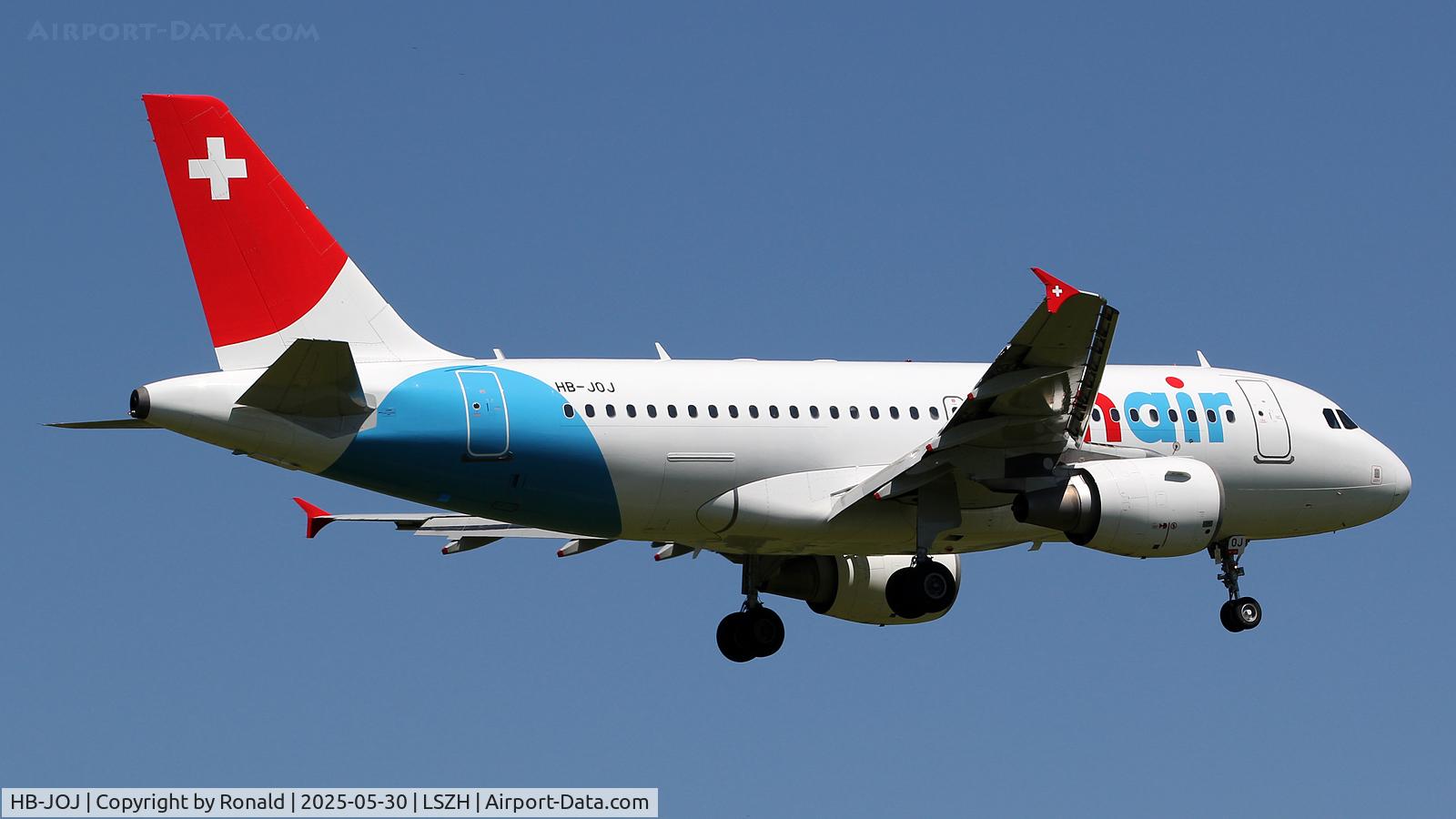HB-JOJ, 2007 Airbus A319-112 C/N 3024, at zrh